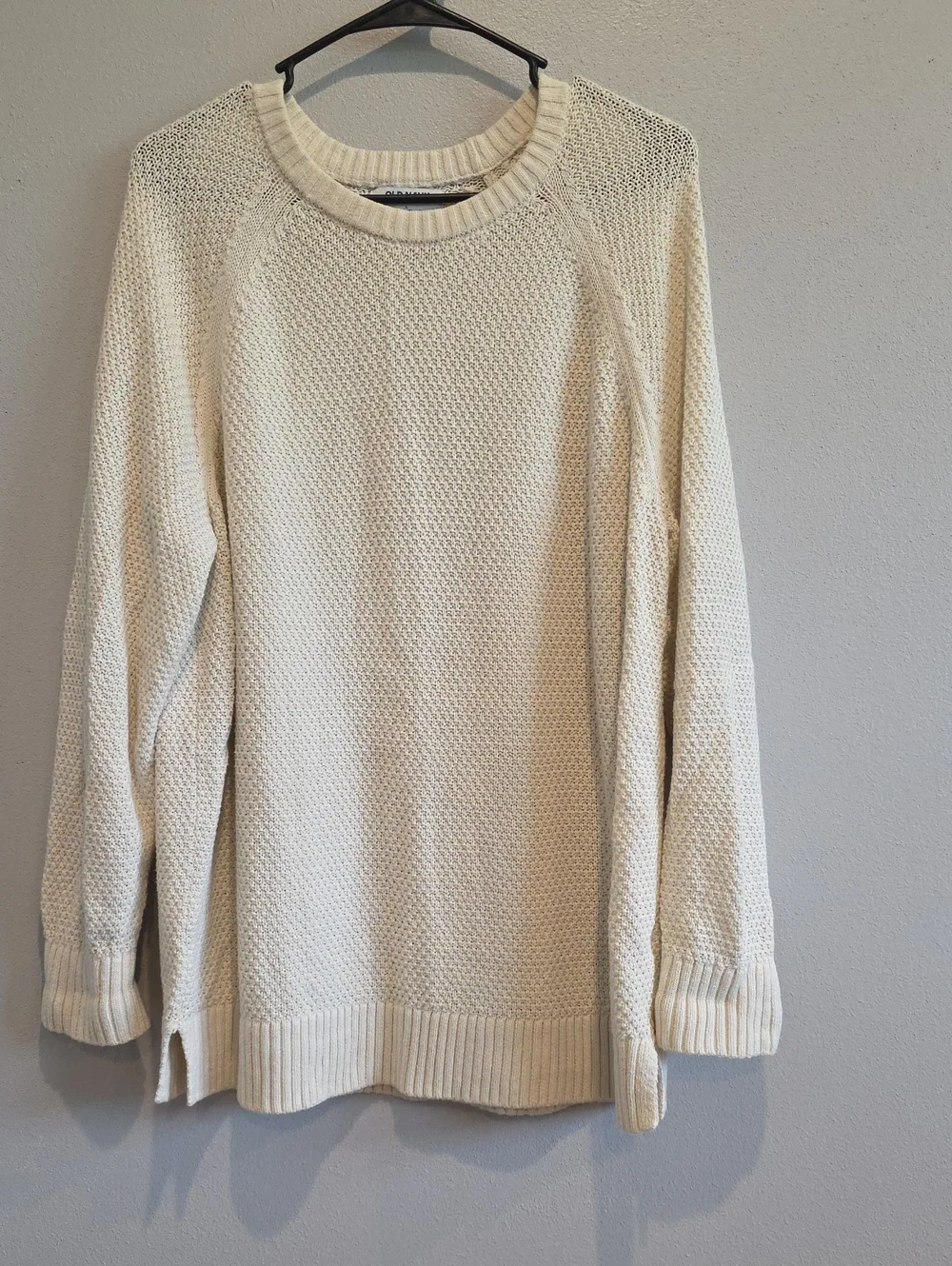 Old Navy Cream Knit Crewneck Sweater